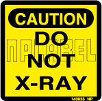 140035 Caution Do Not X-Ray Signs Stickers 140035 Caution Do Not X-Ray Signs Stickers
