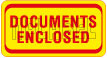 140038 Documents Enclosed Envelop Sticker 140038 Documents Enclosed Envelop Sticker