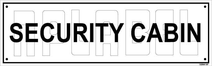 152644 Security Cabin Name Plates 152644 Security Cabin Name Plates