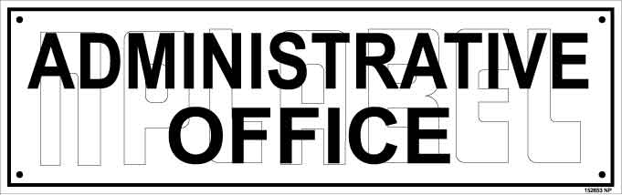 152653 Administrative Office Name Plates 152653 Administrative Office Name Plates
