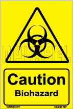 160015 CAUTION Biohazard Signs Stickers 160015 CAUTION Biohazard Signs Stickers