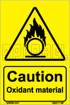 160017 Caution Oxidant Material Stickers 160017 Caution Oxidant Material Stickers