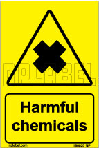 160020 Harmful Chemmicals Signs Stickers 160020 Harmful Chemmicals Signs Stickers