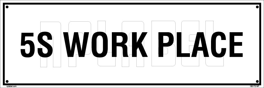 160173 5S work place Name Plate 160173 5S work place Name Plate