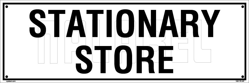 160176 Stationary Store Name Plate 160176 Stationary Store Name Plate