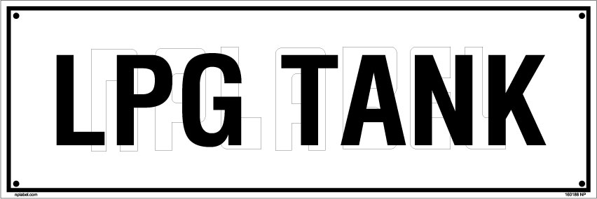 160188 LPG Tank Name Plate 160188 LPG Tank Name Plate
