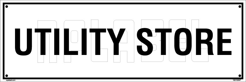 160193 Utility Store Name Plate 160193 Utility Store Name Plate