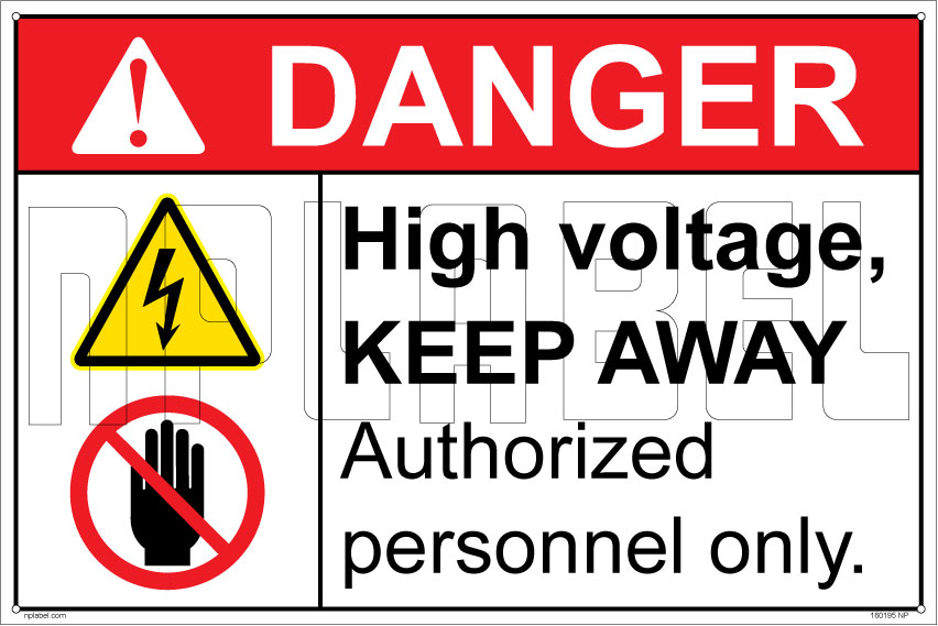 label Danger 240v 50x50mm electric safety warning sign,self adhesive sticker