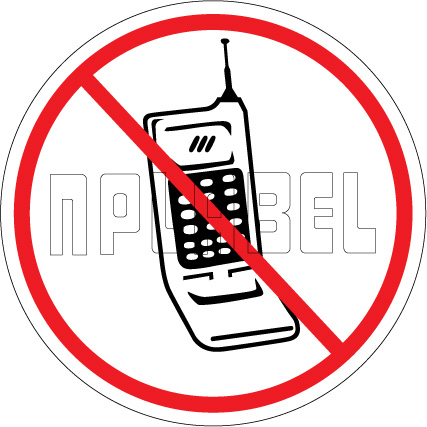 160200 No Mobile Sign Sticker 160200 No Mobile Sign Sticker