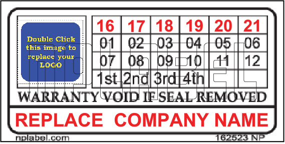 162523 Customize Warranty Void Seal Label 162523 Customize Warranty Void Seal Label