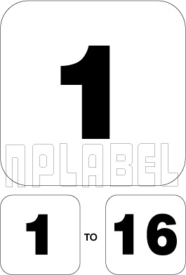 162551DQ Serial Numbered Labels 1 TO 16 162551DQ Serial Numbered Labels 1 TO 16