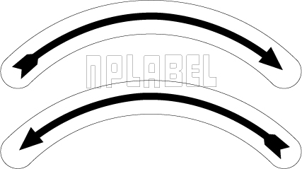 left right directional arrow labels stickers
