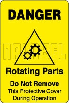 420023 Rotating Parts Warning Sticker & Labels 420023 Rotating Parts Warning Sticker & Labels