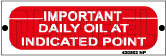 420502ML Daily Oil At Indicated Point Metal Labels 420502ML Daily Oil At Indicated Point Metal Labels