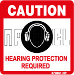 570561 Caution Wear Hearing Protection Labels 570561 Caution Wear Hearing Protection Labels