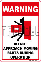 581299 Do Not Approach Caution Sticker 581299 Do Not Approach Caution Sticker