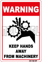 591785 Keep Hands Away Warning Sticker & Labels 591785 Keep Hands Away Warning Sticker & Labels