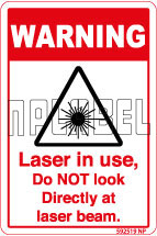 592519 Laser In Use Caution Sticker 592519 Laser In Use Caution Sticker
