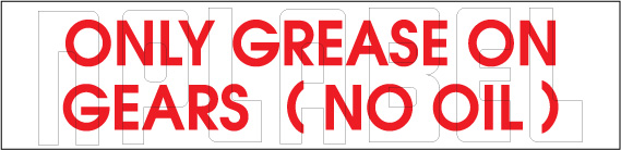 940265 Only Grease On Gears Sticker 940265 Only Grease On Gears Sticker