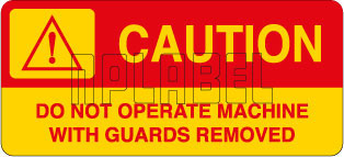 K21082 Do Not Operate Without Guards Sticker Label K21082 Do Not Operate Without Guards Sticker Label