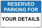 162512M Customize Parking Name Plate