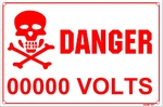 142407 Danger Voltage Indication Labels