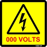 143051 Customize Voltage Labels Size 100x100mm