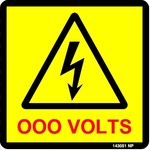 143051 Customize Voltage Labels Size 50x50mm