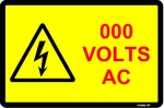 143052 Customize Voltage Labels Size 150x100mm