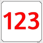 150944 Customize Number Plate Size 100x100mm