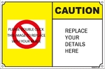 152607C Caution Name Plate Size 150x100mm