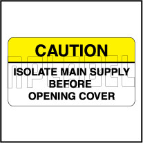 110014 Isolate Main Supply Stickers