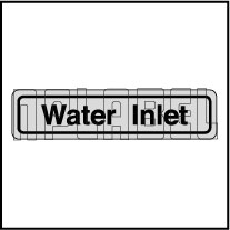 120011AS Water Inlet Sticker