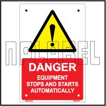 140028 Equipment Start Automatically Caution Sign