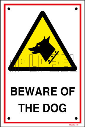 140032 Beware Of The Dog Labels & Signs 140032 Beware Of The Dog Labels & Signs