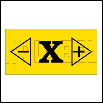 140234 CNC X Axis Direction Indication Labels