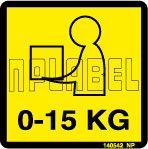 140542 Weighing Capacity Labels 0-15 KG Sticker 140542 Weighing Capacity Labels 0-15 KG Sticker