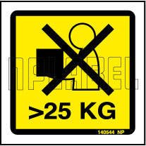 140544 Max Weight 25 KG Sticker