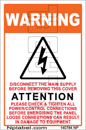 140784 Disconnect The Main Supply Sticker 140784 Disconnect The Main Supply Sticker