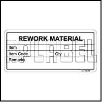 141789 Rework Material Stickers & Labels