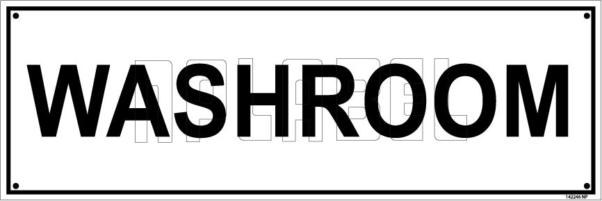 142246 Washroom Sign Name Plates 142246 Washroom Sign Name Plates