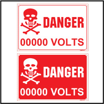 142407 Danger Voltage Indication Stickers