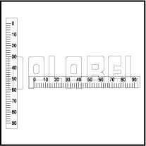 142421 Measuring Scale Sticker 0-90mm