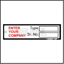 142607ML Customize Sr. No. Metal Label