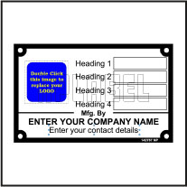 142767 Data Name Plate