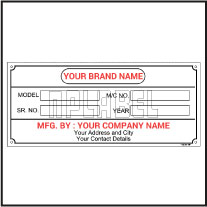 142768 Customize Data Plate