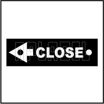 142837L - CLOSE Arrow Label - Left