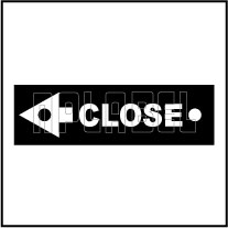 142837L - CLOSE Arrow Label - Left