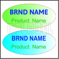 143037 Customize Oval Dome Labels