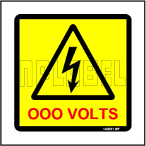 143051 Customize Voltage Sign Label
